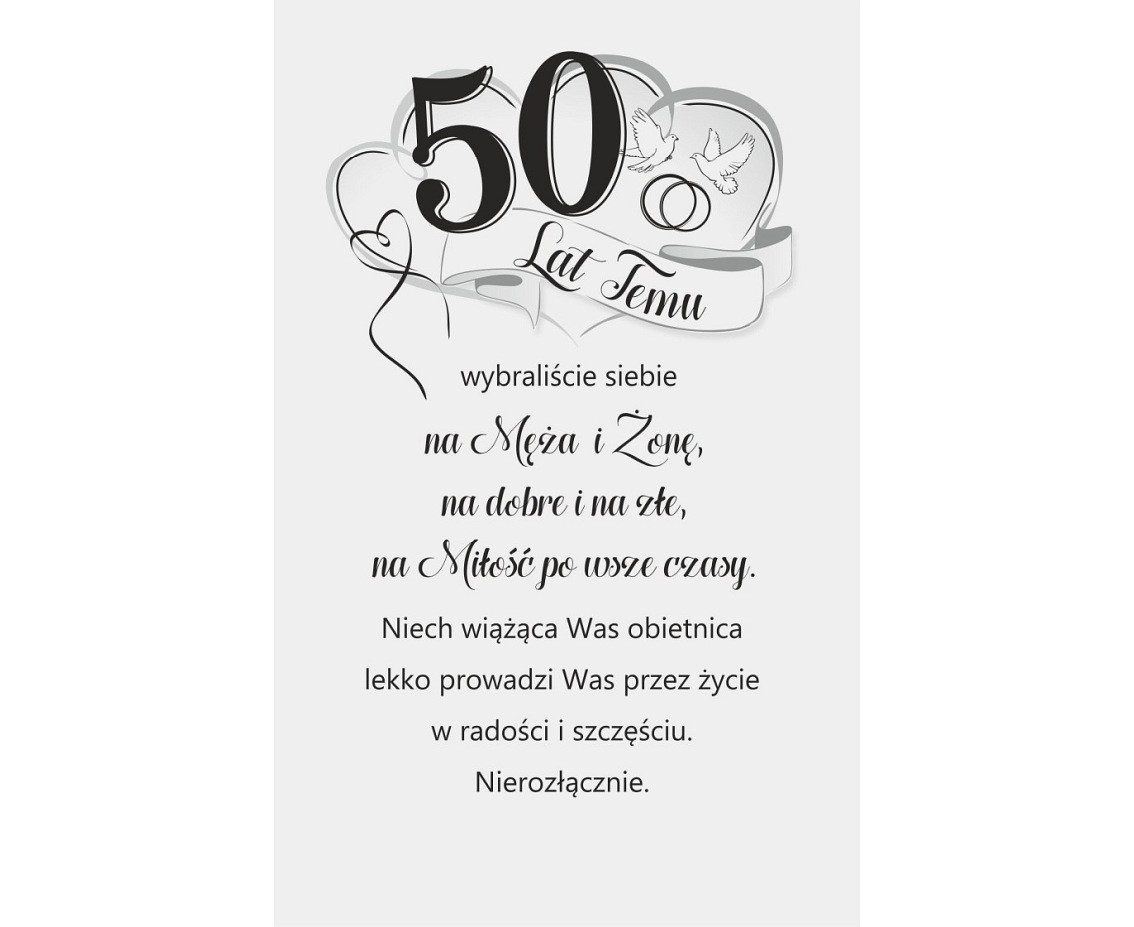 Card 50th Wedding Anniversary, Boat, 13x20,5 cm